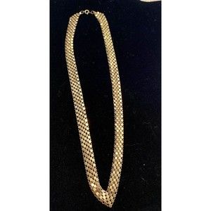 ❌sold❌Vintage Mesh Necklace Gold Tone 18"